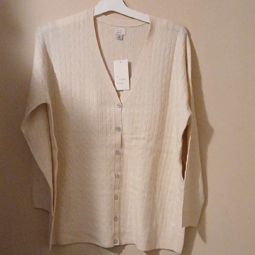 a new day Cream Cardigan Sweater